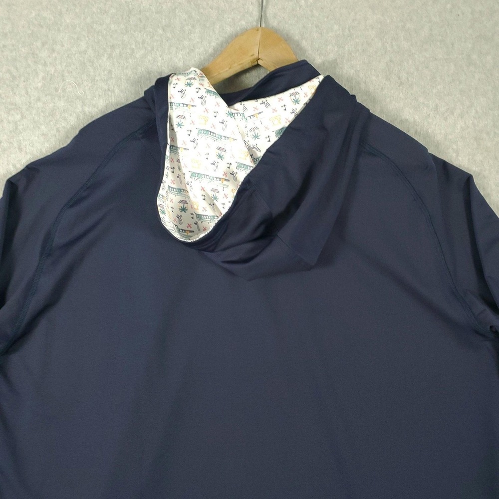 Swannies Hoodie Mens XL Blue 1/4 Zip Lightweight Stretch Golf Pullover Top - Picture 5 of 13